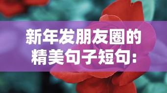 新年发朋友圈的精美句子短句:新年发朋友圈祝福语 新年发朋友圈的精美句子短句:新年发朋友圈祝福语